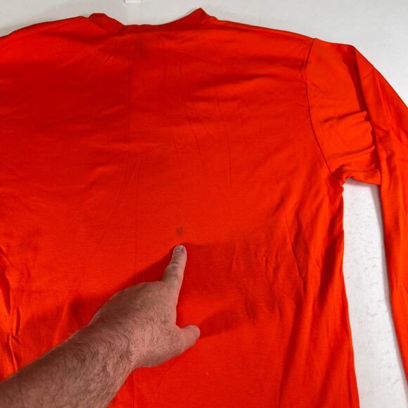 Catskill Moutain Clothiers Safety Orange Henley Shirt Men's XL Arc Rating 11 Cal - Picture 4 of 10